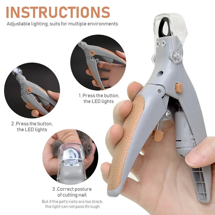 Cortaúñas Profesional con Guía LED – Evita Cortes Accidentales