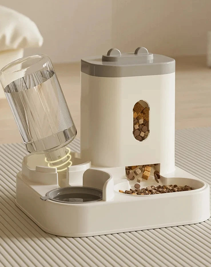 Fuente de Agua y Comedero Automático "Vintage Oasis" – 2 en 1 Premium